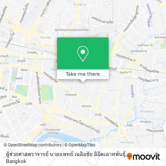 ผู้ช่วยศาสตราจารย์ นายแพทย์ เฉลิมชัย ลิมิตเลาหพันธุ์ map