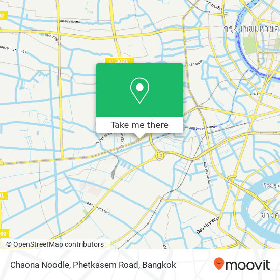 Chaona Noodle, Phetkasem Road map