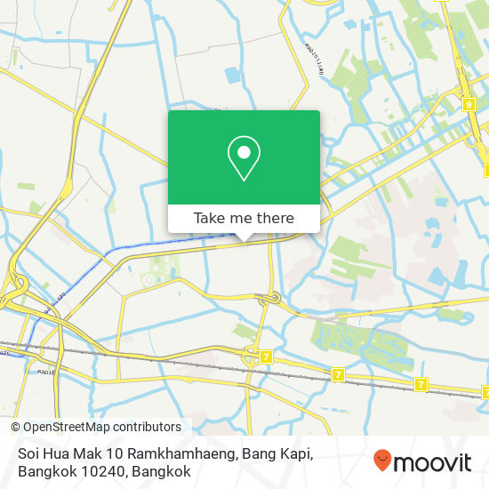 Soi Hua Mak 10 Ramkhamhaeng, Bang Kapi, Bangkok 10240 map