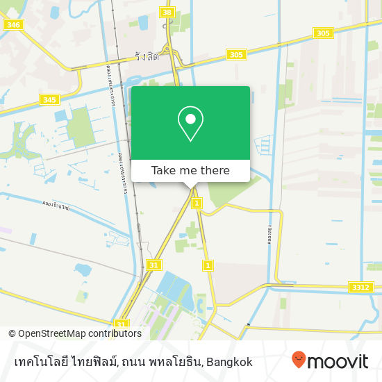 เทคโนโลยี ไทยฟิลม์, ถนน พหลโยธิน map