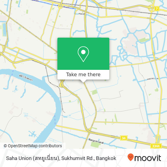 Saha Union (สหยูเนี่ยน), Sukhumvit Rd. map