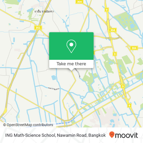 ING Math-Science School, Nawamin Road map