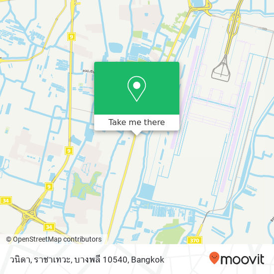 วนิดา, ราชาเทวะ, บางพลี 10540 map