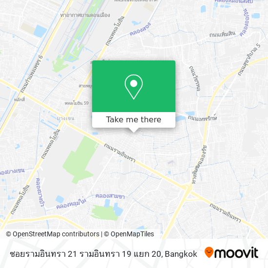 ซอยรามอินทรา 21 รามอินทรา 19 แยก 20 map