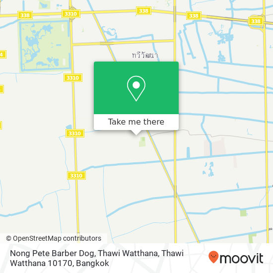 Nong Pete Barber Dog, Thawi Watthana, Thawi Watthana 10170 map