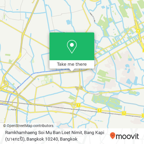 Ramkhamhaeng Soi Mu Ban Loet Nimit, Bang Kapi (บางกะปิ), Bangkok 10240 map