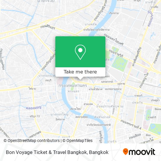 Bon Voyage Ticket & Travel Bangkok map