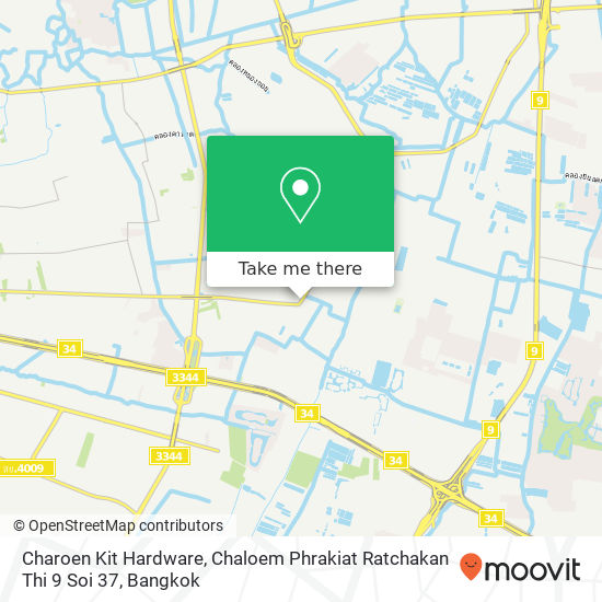 Charoen Kit Hardware, Chaloem Phrakiat Ratchakan Thi 9 Soi 37 map