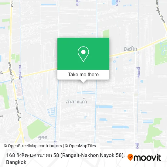 168 รังสิต-นครนายก 58 (Rangsit-Nakhon Nayok 58) map