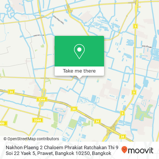 Nakhon Plaeng 2 Chaloem Phrakiat Ratchakan Thi 9 Soi 22 Yaek 5, Prawet, Bangkok 10250 map