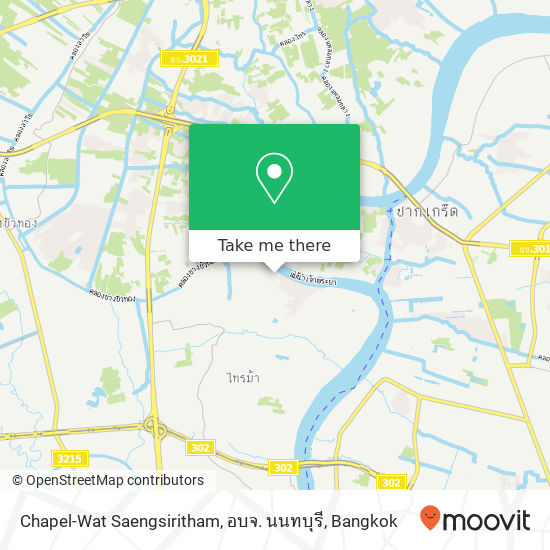 Chapel-Wat Saengsiritham, อบจ. นนทบุรี map
