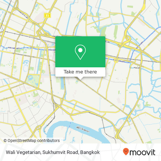 Wali Vegetarian, Sukhumvit Road map