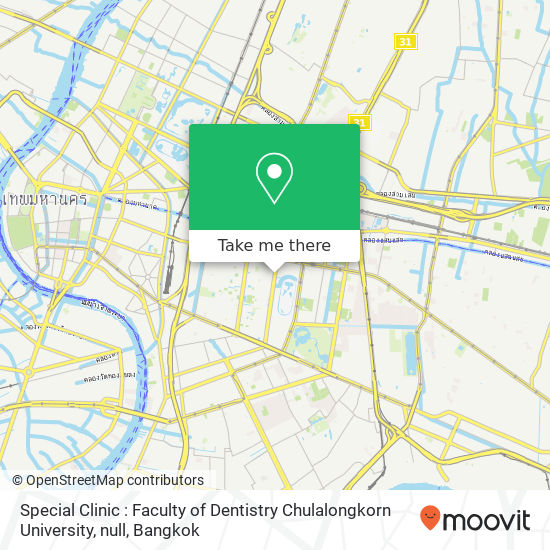 Special Clinic : Faculty of Dentistry Chulalongkorn University, null map