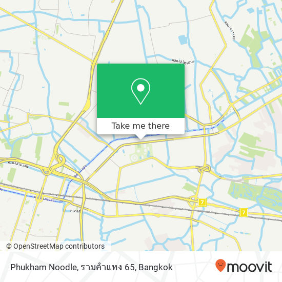 Phukham Noodle, รามคำแหง 65 map