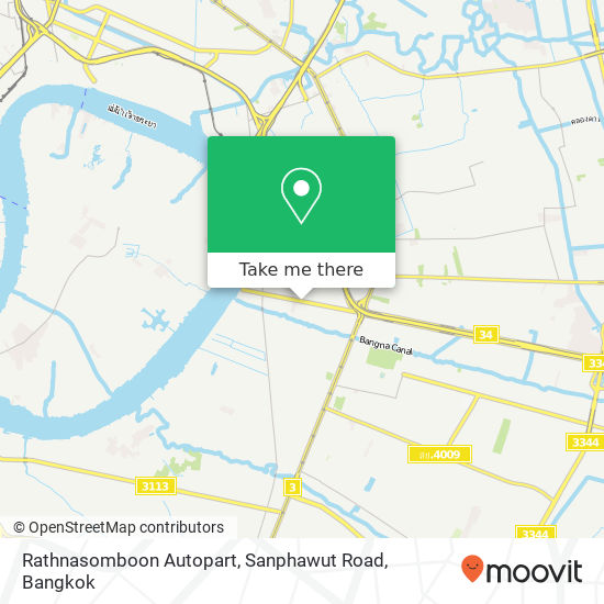 Rathnasomboon Autopart, Sanphawut Road map