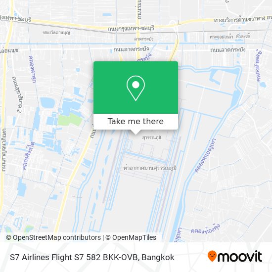 S7 Airlines Flight S7 582 BKK-OVB map
