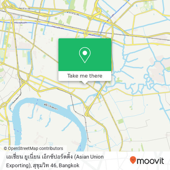 เอเชี่ยน ยูเนี่ยน เอ็กซ์ปอร์ตติ้ง (Asian Union Exporting), สุขุมวิท 46 map