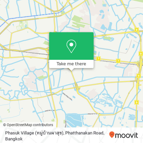 Phasuk Village (หมู่บ้านผาสุข), Phatthanakan Road map