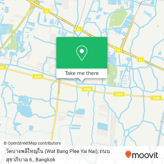 วัดบางพลีใหญ่ใน (Wat Bang Plee Yai Nai), ถนนสุขาภิบาล 6. map