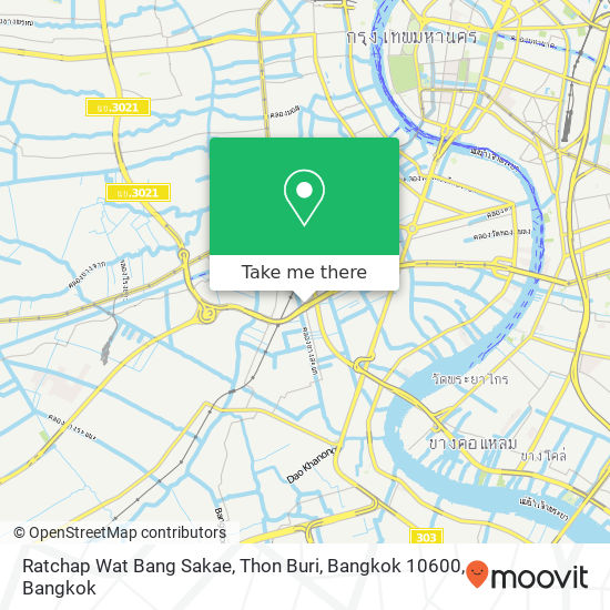 Ratchap Wat Bang Sakae, Thon Buri, Bangkok 10600 map