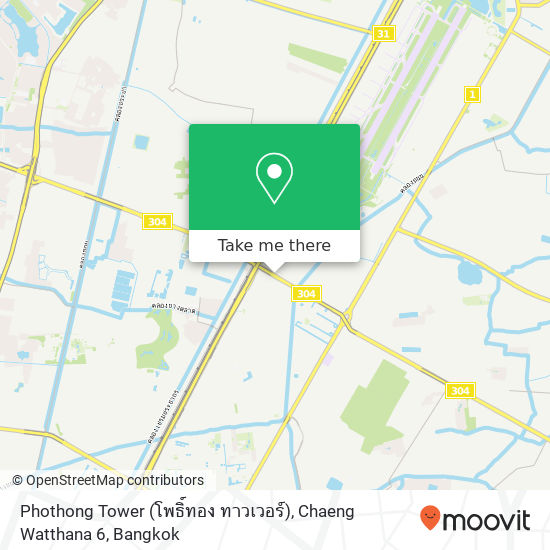 Phothong Tower (โพธิ์ทอง ทาวเวอร์), Chaeng Watthana 6 map