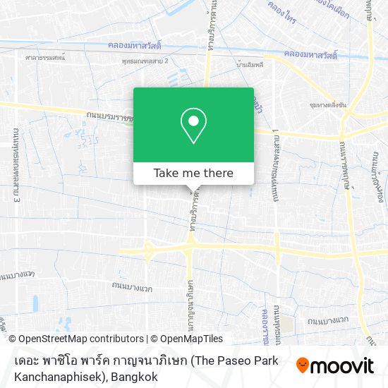 เดอะ พาซิโอ พาร์ค กาญจนาภิเษก (The Paseo Park Kanchanaphisek) map