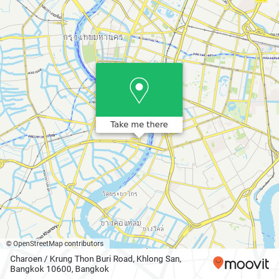 Charoen / Krung Thon Buri Road, Khlong San, Bangkok 10600 map