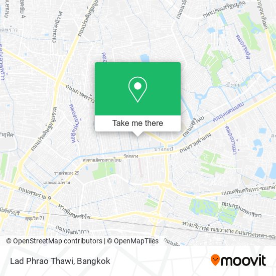 Lad Phrao Thawi map