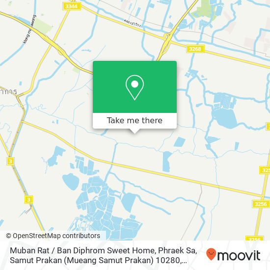 Muban Rat / Ban Diphrom Sweet Home, Phraek Sa, Samut Prakan (Mueang Samut Prakan) 10280 map