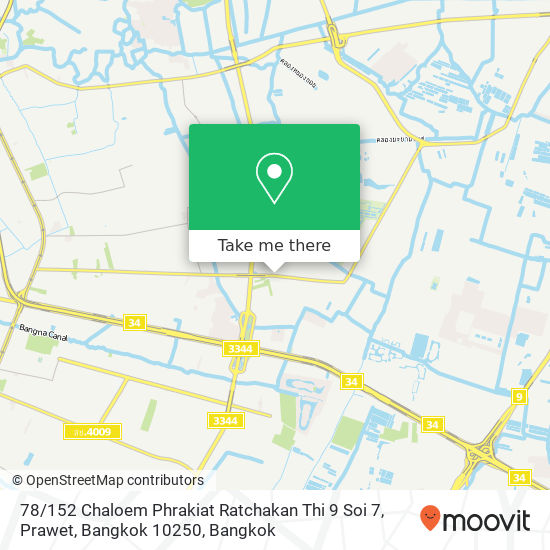 78 / 152 Chaloem Phrakiat Ratchakan Thi 9 Soi 7, Prawet, Bangkok 10250 map