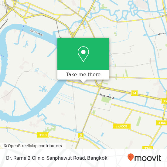 Dr. Rama 2 Clinic, Sanphawut Road map