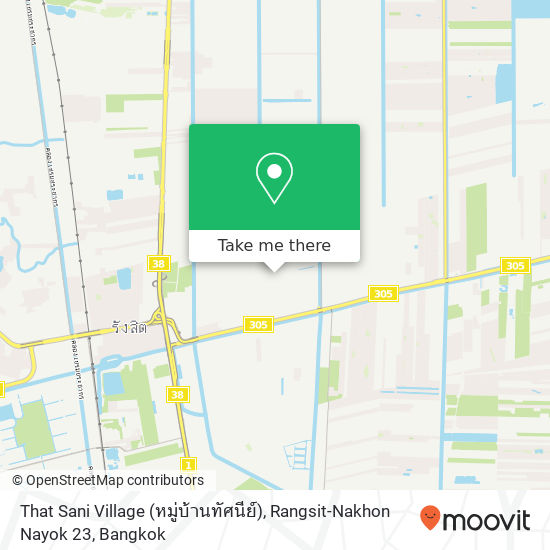 That Sani Village (หมู่บ้านทัศนีย์), Rangsit-Nakhon Nayok 23 map