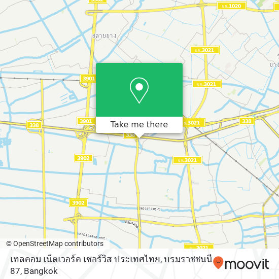 เทลคอม เน็ตเวอร์ค เซอร์วิส ประเทศไทย, บรมราชชนนี 87 map