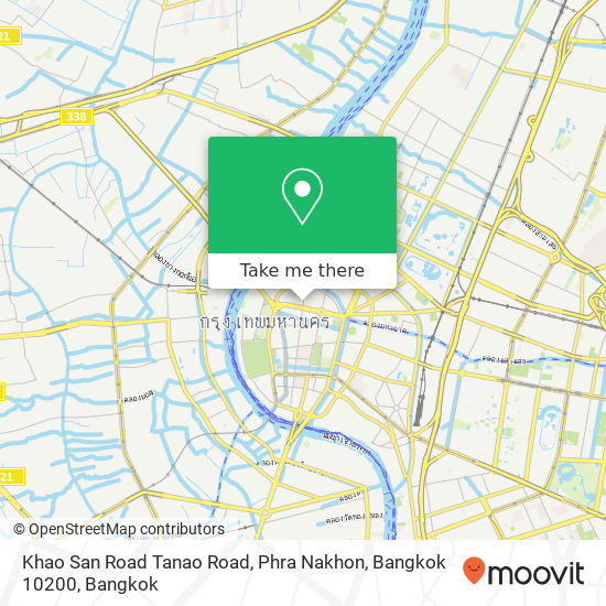 Khao San Road Tanao Road, Phra Nakhon, Bangkok 10200 map