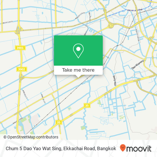 Chum 5 Dao Yao Wat Sing, Ekkachai Road map