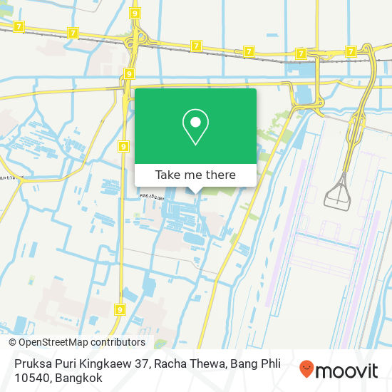 Pruksa Puri Kingkaew 37, Racha Thewa, Bang Phli 10540 map