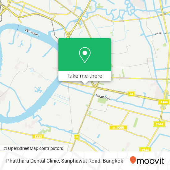 Phatthara Dental Clinic, Sanphawut Road map