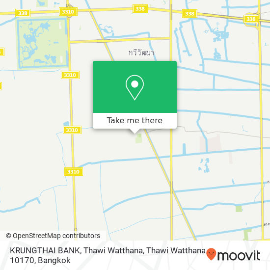 KRUNGTHAI BANK, Thawi Watthana, Thawi Watthana 10170 map