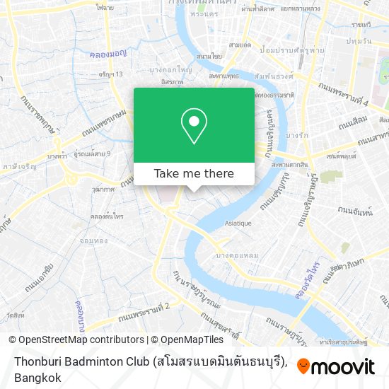 Thonburi Badminton Club (สโมสรแบดมินตันธนบุรี) map