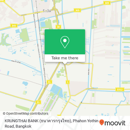 KRUNGTHAI BANK (ธนาคารกรุงไทย), Phahon Yothin Road map