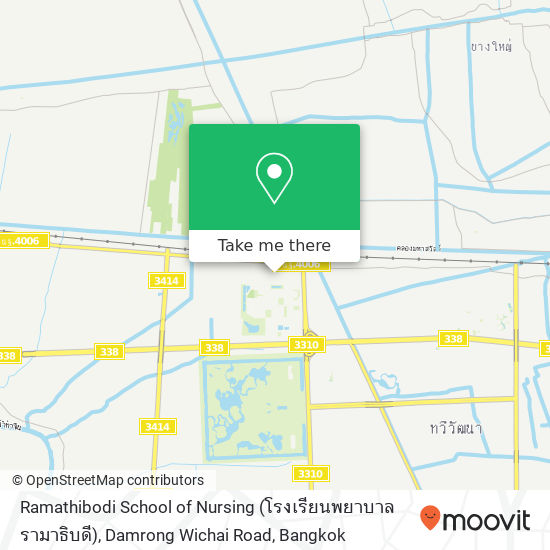 Ramathibodi School of Nursing (โรงเรียนพยาบาลรามาธิบดี), Damrong Wichai Road map