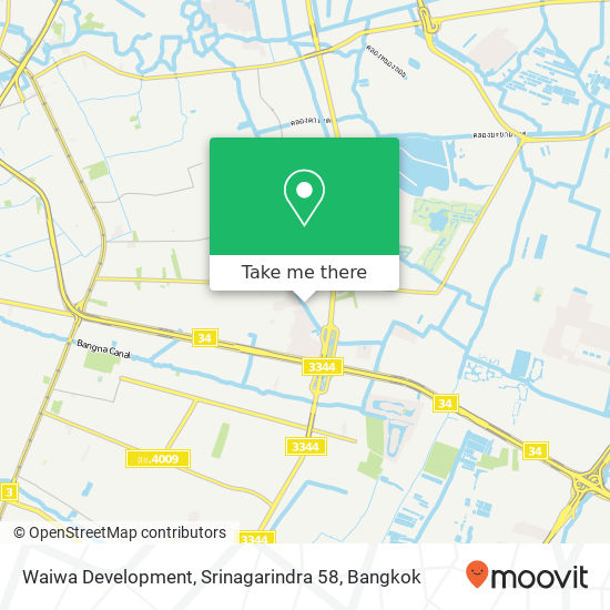 Waiwa Development, Srinagarindra 58 map