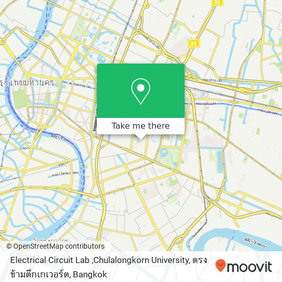 Electrical Circuit Lab ,Chulalongkorn University, ตรงข้ามตึกเกเวอร์ต map