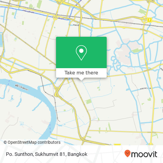 Po. Sunthon, Sukhumvit 81 map