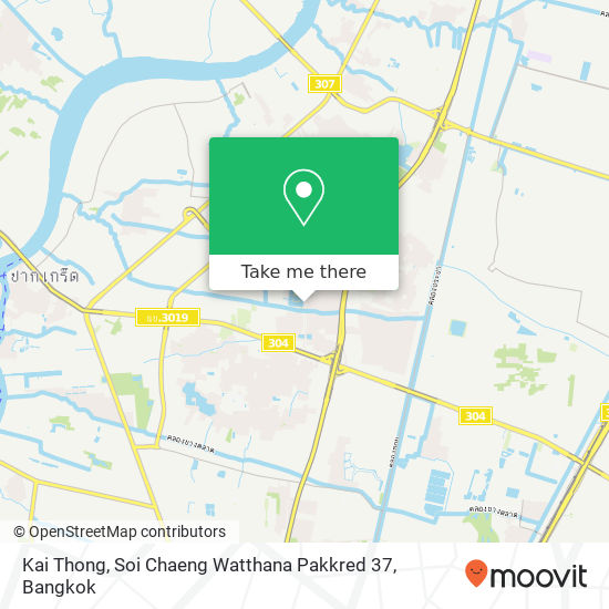 Kai Thong, Soi Chaeng Watthana Pakkred 37 map