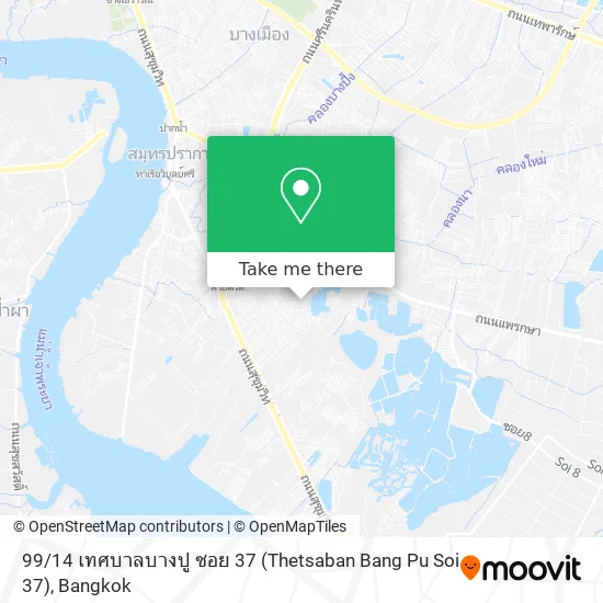 99 / 14 เทศบาลบางปู ซอย 37 (Thetsaban Bang Pu Soi 37) map