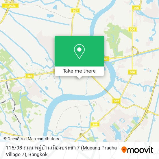 115 / 98 ถนน หมู่บ้านเมืองประชา 7 (Mueang Pracha Village 7) map