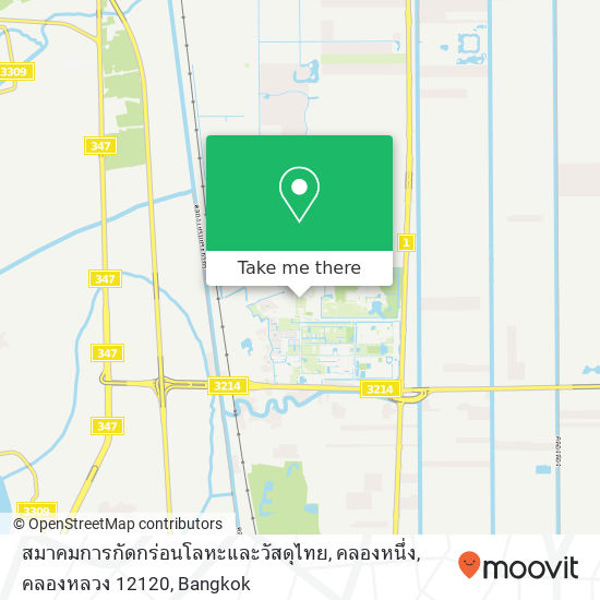 สมาคมการกัดกร่อนโลหะและวัสดุไทย, คลองหนึ่ง, คลองหลวง 12120 map