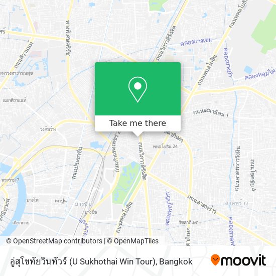 อู่สุโขทัยวินทัวร์ (U Sukhothai Win Tour) map