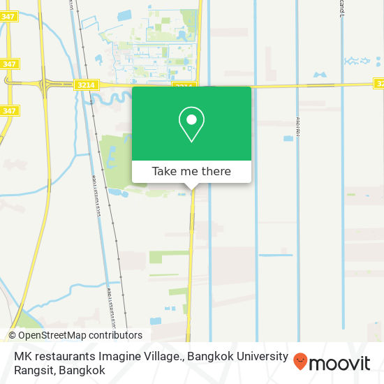 MK restaurants Imagine Village., Bangkok University Rangsit map